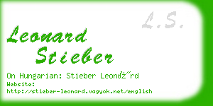 leonard stieber business card